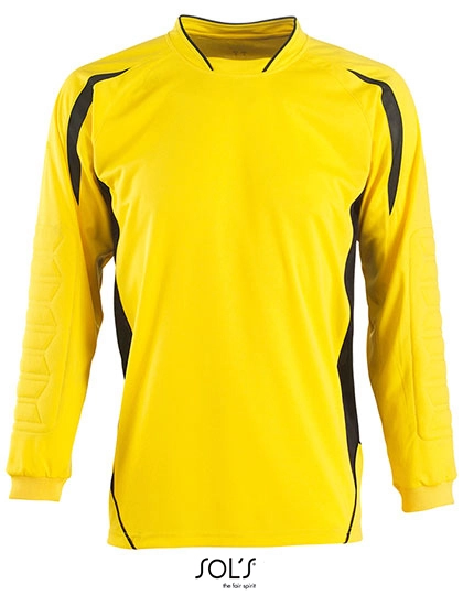 Goalkeepers Shirt Azteca zum Besticken und Bedrucken in der Farbe Lemon-Black mit Ihren Logo, Schriftzug oder Motiv.