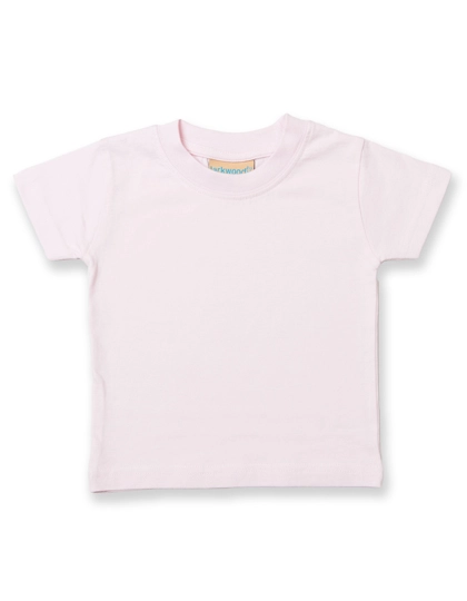 Baby-Kids Crew Neck T-Shirt zum Besticken und Bedrucken in der Farbe Pale Pink mit Ihren Logo, Schriftzug oder Motiv.