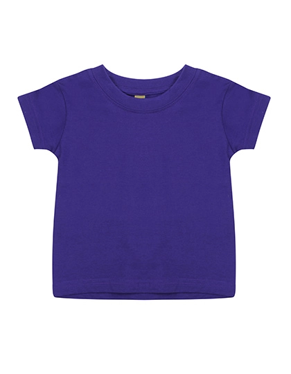 Baby-Kids Crew Neck T-Shirt zum Besticken und Bedrucken in der Farbe Purple mit Ihren Logo, Schriftzug oder Motiv.