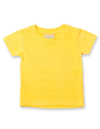 Baby-Kids Crew Neck T-Shirt zum Besticken und Bedrucken in der Farbe Sunflower mit Ihren Logo, Schriftzug oder Motiv.
