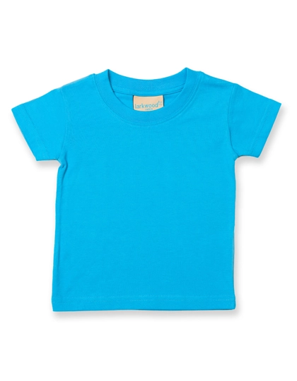 Baby-Kids Crew Neck T-Shirt zum Besticken und Bedrucken in der Farbe Turquoise mit Ihren Logo, Schriftzug oder Motiv.