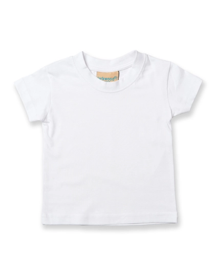 Baby-Kids Crew Neck T-Shirt zum Besticken und Bedrucken in der Farbe White mit Ihren Logo, Schriftzug oder Motiv.