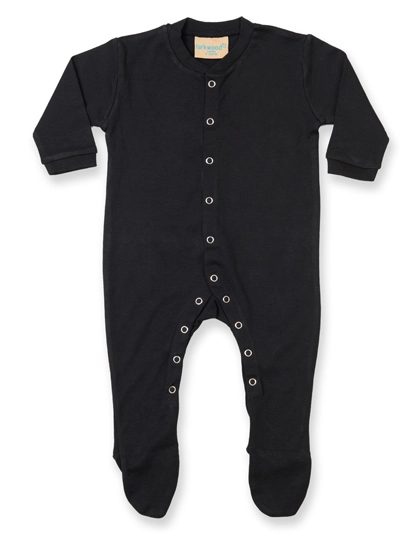 Baby Sleepsuit zum Besticken und Bedrucken in der Farbe Black mit Ihren Logo, Schriftzug oder Motiv.