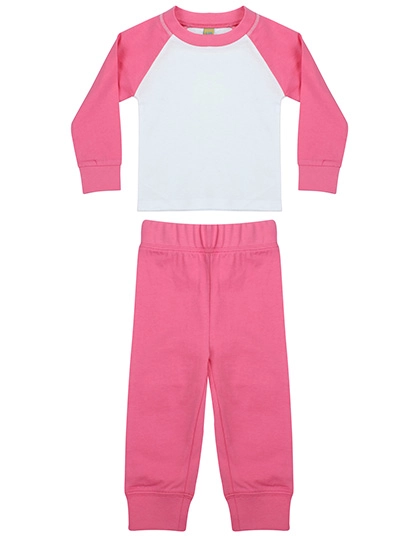 Childrens´ Pyjamas zum Besticken und Bedrucken in der Farbe Candyfloss Pink-White mit Ihren Logo, Schriftzug oder Motiv.