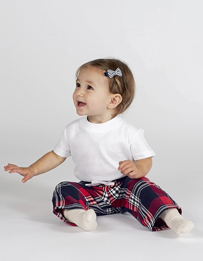 Baby Tartan Trousers zum Besticken und Bedrucken mit Ihren Logo, Schriftzug oder Motiv.