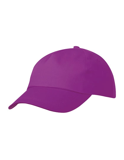 5 Panel Promo Cap zum Besticken und Bedrucken in der Farbe Purple mit Ihren Logo, Schriftzug oder Motiv.