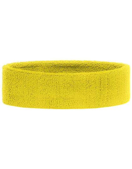 Terry Headband zum Besticken und Bedrucken in der Farbe Light Yellow mit Ihren Logo, Schriftzug oder Motiv.