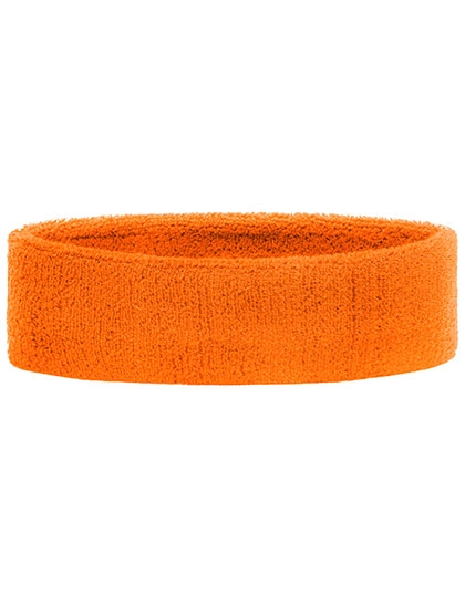 Terry Headband zum Besticken und Bedrucken in der Farbe Orange mit Ihren Logo, Schriftzug oder Motiv.
