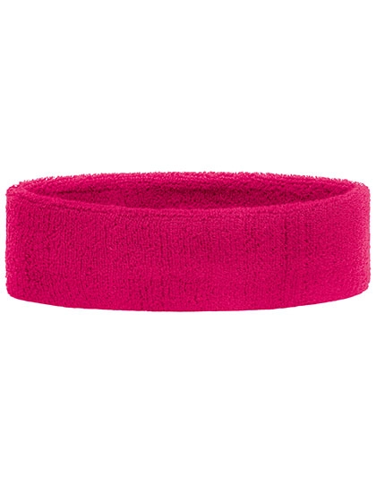 Terry Headband zum Besticken und Bedrucken in der Farbe Pink mit Ihren Logo, Schriftzug oder Motiv.