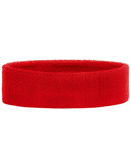 Terry Headband zum Besticken und Bedrucken in der Farbe Red mit Ihren Logo, Schriftzug oder Motiv.