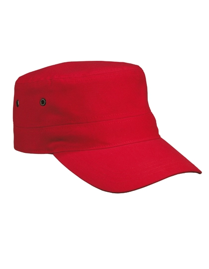Military Cap zum Besticken und Bedrucken in der Farbe Red mit Ihren Logo, Schriftzug oder Motiv.