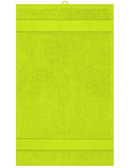 Guest Towel zum Besticken und Bedrucken in der Farbe Acid Yellow mit Ihren Logo, Schriftzug oder Motiv.