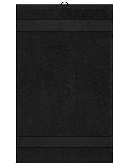 Guest Towel zum Besticken und Bedrucken in der Farbe Black mit Ihren Logo, Schriftzug oder Motiv.