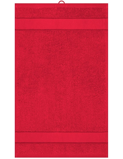 Guest Towel zum Besticken und Bedrucken in der Farbe Orient Red mit Ihren Logo, Schriftzug oder Motiv.