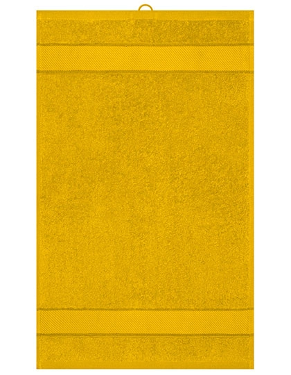 Guest Towel zum Besticken und Bedrucken in der Farbe Yellow mit Ihren Logo, Schriftzug oder Motiv.