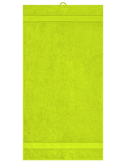 Hand Towel zum Besticken und Bedrucken in der Farbe Acid Yellow mit Ihren Logo, Schriftzug oder Motiv.