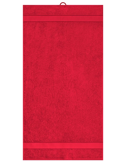 Hand Towel zum Besticken und Bedrucken in der Farbe Orient Red mit Ihren Logo, Schriftzug oder Motiv.