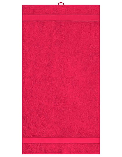 Hand Towel zum Besticken und Bedrucken in der Farbe Red mit Ihren Logo, Schriftzug oder Motiv.