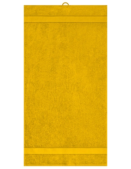 Hand Towel zum Besticken und Bedrucken in der Farbe Yellow mit Ihren Logo, Schriftzug oder Motiv.