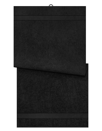 Bath Towel zum Besticken und Bedrucken in der Farbe Black mit Ihren Logo, Schriftzug oder Motiv.