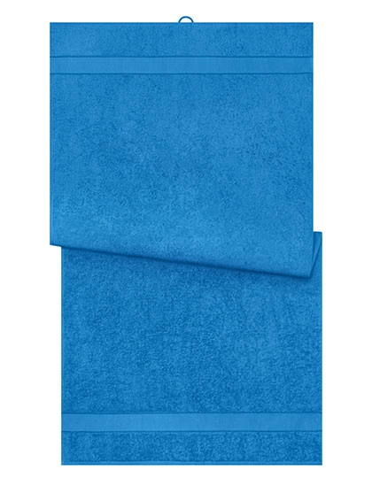 Bath Towel zum Besticken und Bedrucken in der Farbe Cobalt mit Ihren Logo, Schriftzug oder Motiv.