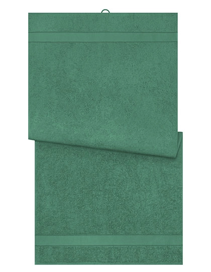 Bath Towel zum Besticken und Bedrucken in der Farbe Dark Green mit Ihren Logo, Schriftzug oder Motiv.