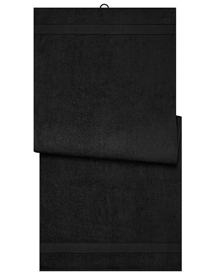Sauna Sheet zum Besticken und Bedrucken in der Farbe Black mit Ihren Logo, Schriftzug oder Motiv.