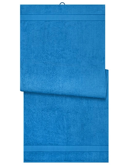 Sauna Sheet zum Besticken und Bedrucken in der Farbe Cobalt mit Ihren Logo, Schriftzug oder Motiv.