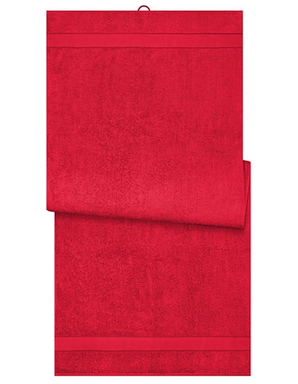 Sauna Sheet zum Besticken und Bedrucken in der Farbe Orient Red mit Ihren Logo, Schriftzug oder Motiv.