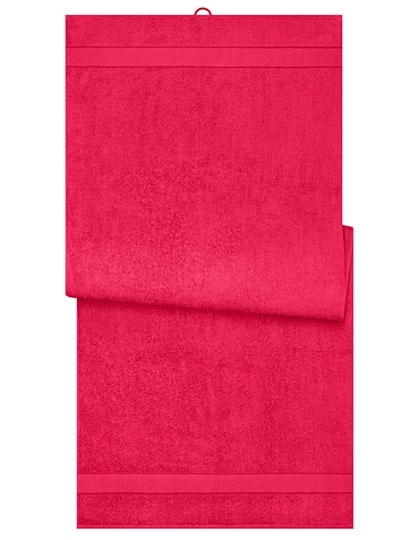 Sauna Sheet zum Besticken und Bedrucken in der Farbe Red mit Ihren Logo, Schriftzug oder Motiv.