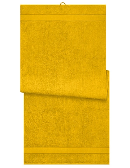 Sauna Sheet zum Besticken und Bedrucken in der Farbe Yellow mit Ihren Logo, Schriftzug oder Motiv.