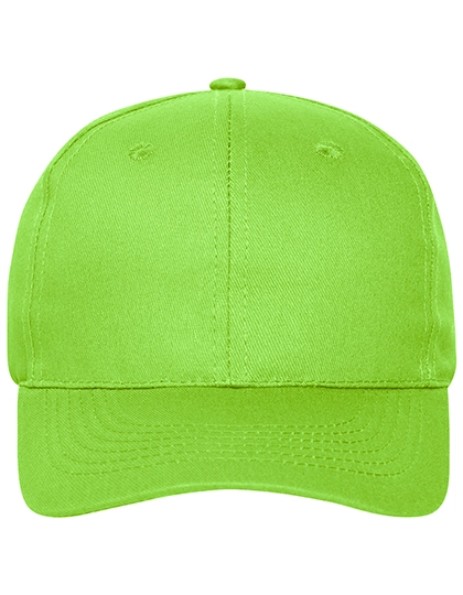 6 Panel Cap Bio Cotton zum Besticken und Bedrucken in der Farbe Lime Green mit Ihren Logo, Schriftzug oder Motiv.