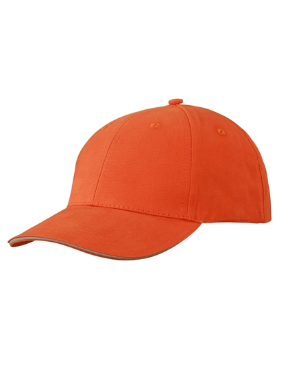 Light Brushed Sandwich Cap zum Besticken und Bedrucken in der Farbe Dark Orange-Beige mit Ihren Logo, Schriftzug oder Motiv.