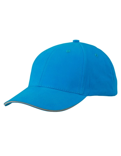 Light Brushed Sandwich Cap zum Besticken und Bedrucken in der Farbe Turquoise-Beige mit Ihren Logo, Schriftzug oder Motiv.