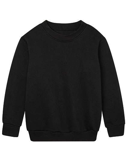 Kids´ Essential Sweatshirt zum Besticken und Bedrucken in der Farbe Black mit Ihren Logo, Schriftzug oder Motiv.