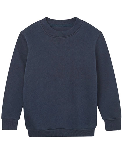 Kids´ Essential Sweatshirt zum Besticken und Bedrucken in der Farbe Navy mit Ihren Logo, Schriftzug oder Motiv.
