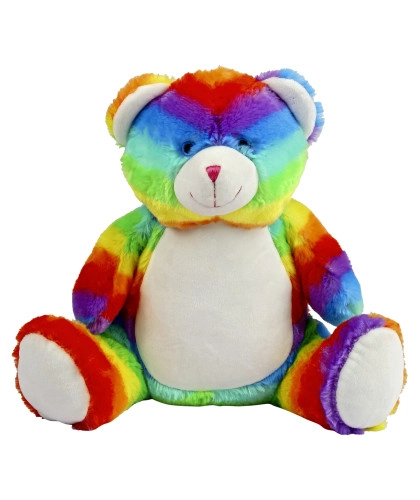 Zippie Rainbow Bear zum Besticken und Bedrucken mit Ihren Logo, Schriftzug oder Motiv.