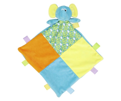 Baby Multi Coloured Comforter With Rattle zum Besticken und Bedrucken mit Ihren Logo, Schriftzug oder Motiv.
