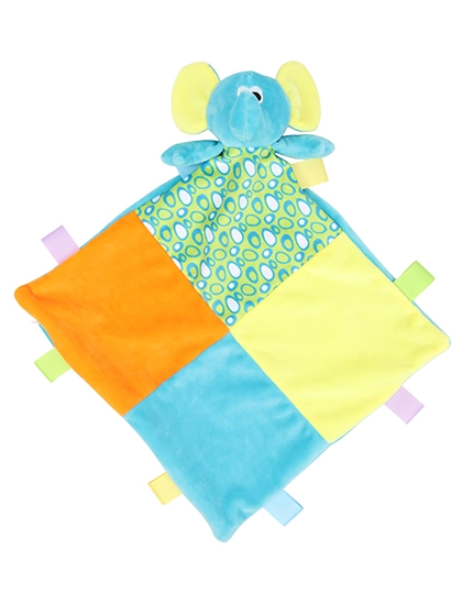 Baby Multi Coloured Comforter With Rattle zum Besticken und Bedrucken in der Farbe Multi mit Ihren Logo, Schriftzug oder Motiv.