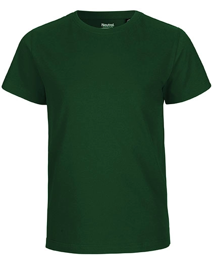 Kids´ Short Sleeve T-Shirt zum Besticken und Bedrucken in der Farbe Bottle Green mit Ihren Logo, Schriftzug oder Motiv.