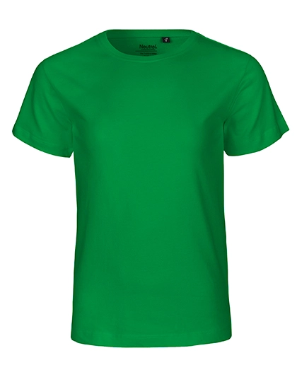 Kids´ Short Sleeve T-Shirt zum Besticken und Bedrucken in der Farbe Green mit Ihren Logo, Schriftzug oder Motiv.