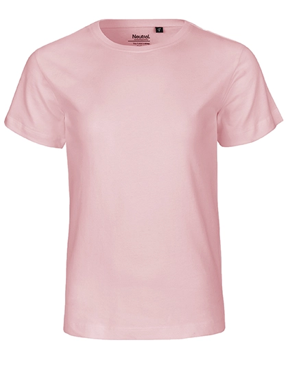 Kids´ Short Sleeve T-Shirt zum Besticken und Bedrucken in der Farbe Light Pink mit Ihren Logo, Schriftzug oder Motiv.
