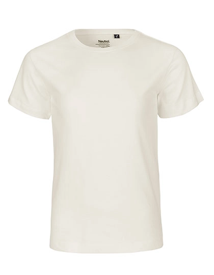 Kids´ Short Sleeve T-Shirt zum Besticken und Bedrucken in der Farbe Natural mit Ihren Logo, Schriftzug oder Motiv.
