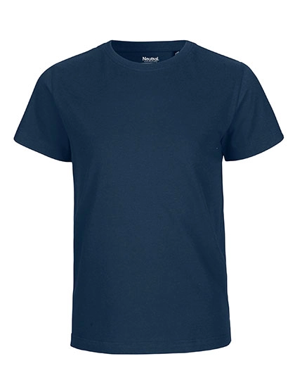 Kids´ Short Sleeve T-Shirt zum Besticken und Bedrucken in der Farbe Navy mit Ihren Logo, Schriftzug oder Motiv.