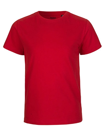 Kids´ Short Sleeve T-Shirt zum Besticken und Bedrucken in der Farbe Red mit Ihren Logo, Schriftzug oder Motiv.
