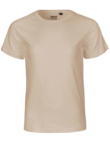 Kids´ Short Sleeve T-Shirt zum Besticken und Bedrucken in der Farbe Sand mit Ihren Logo, Schriftzug oder Motiv.