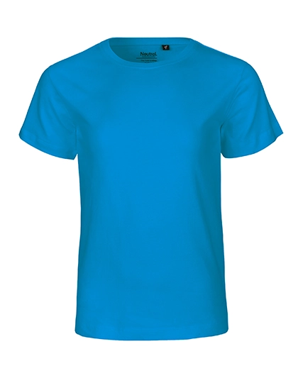 Kids´ Short Sleeve T-Shirt zum Besticken und Bedrucken in der Farbe Sapphire mit Ihren Logo, Schriftzug oder Motiv.