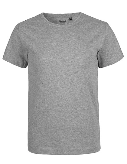 Kids´ Short Sleeve T-Shirt zum Besticken und Bedrucken in der Farbe Sport Grey mit Ihren Logo, Schriftzug oder Motiv.