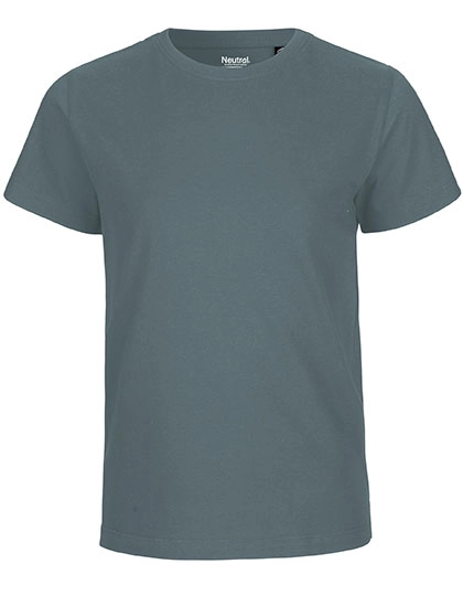 Kids´ Short Sleeve T-Shirt zum Besticken und Bedrucken in der Farbe Teal mit Ihren Logo, Schriftzug oder Motiv.