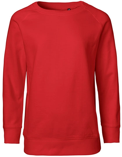 Kids´ Sweatshirt zum Besticken und Bedrucken in der Farbe Red mit Ihren Logo, Schriftzug oder Motiv.